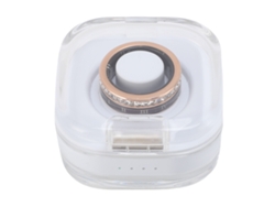 Anillo Inteligente (podómetro Bluetooth, Resistente Al Agua Con Larga Duración De Batería) Con Números Romanos Incrustados De Diamantes Y Funda De Carga