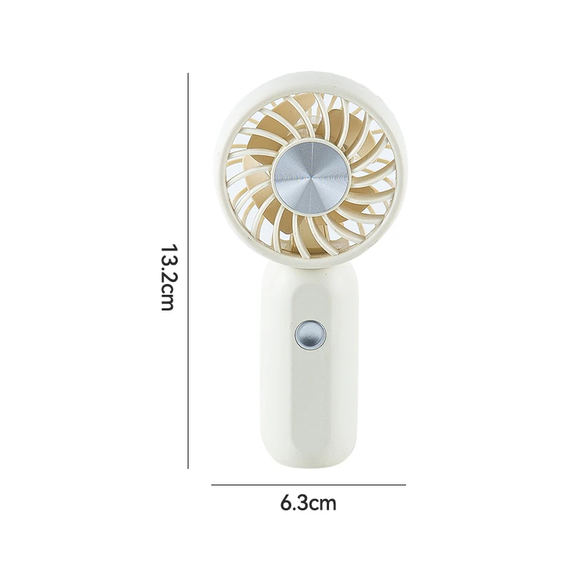 Ventilador Portátil De Mano (blanco) De Alta Velocidad Y Bajo Nivel De Ruido, Mini Ventilador Eléctrico Recargable Y Silencioso.