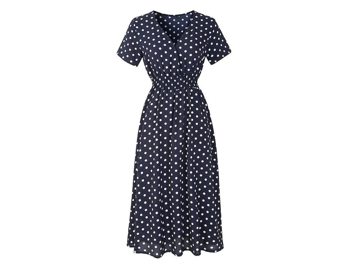 2026-vestido Floral De Chiffon Para Mujer Con Cuello V Profundo Y Mangas Cortas, Midi Boho Para Verano Y Playa