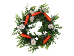 Guirnalda De Plantas Artificiales De Zanahoria Con Hojas Verdes Y Flores Para La Decoración De Paredes En Primavera Y Verano.