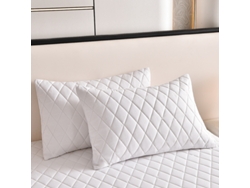 2pack Protectores De Almohada Impermeables Eifson Acolchados 50x90cm (blanco)