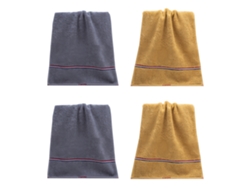 Juego de Toallas Kofihety Mano Suaves Absorbentes Algodón Amarillo - 4pcs (35x25x8cm)