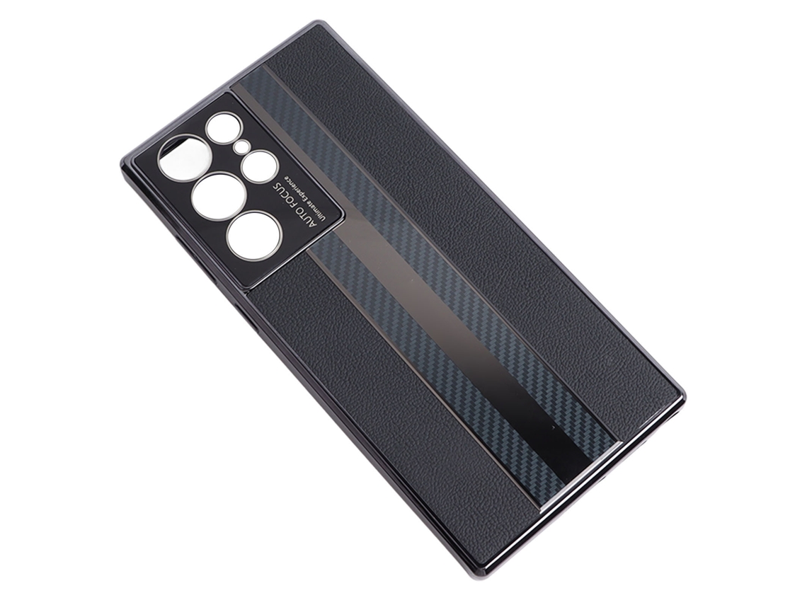 Capa De Celular Silicone Couro Anti-impacto Proteção Total Magra Para Samsung Galaxy S22 Ultra Preta