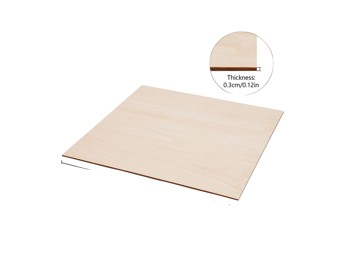Panel de madera, 30 láminas de balsa de 3 mm de grosor, color marrón claro.