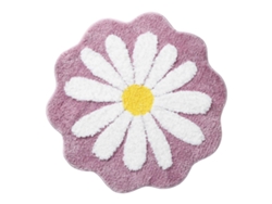 VYLARA Tapete Fofo Florido, 65x65cm, Antiderrapante, Lavável, Ideal Para Banheiro E Cozinha