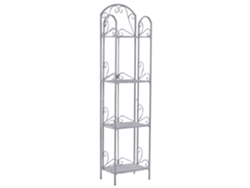 Estantería BELIANI Valdivia de Hierro Gris 40x27x166