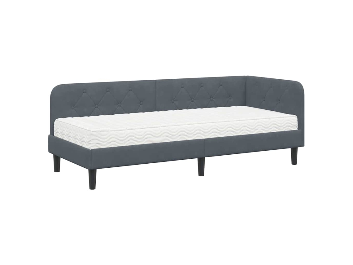 Maison Exclusive - Estructura De Cama En Esquina Gris Oscuro 80 X 200 Cm