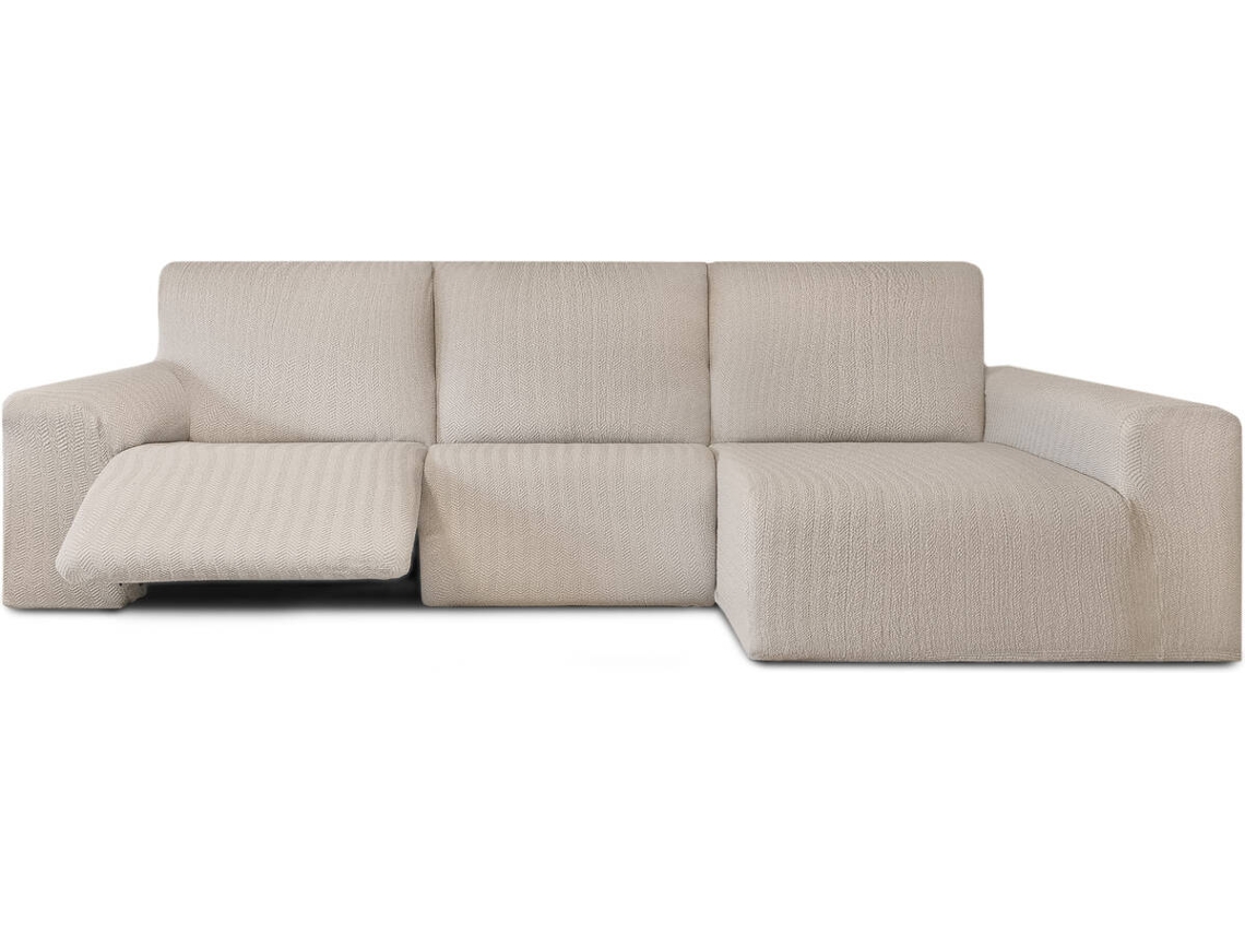 Funda de Chaise Longue Relax Derecha EYSA Premium Jaz Tejido Multielástico (360 x 180 x 120 cm - Poliéster y Algodón - Lino)