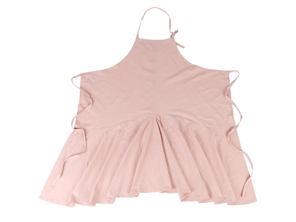 Delantal Algodón Lino Forma Cola De Pescado Para Cocinar Hornear Tienda De Flores Trabajo Limpieza (rosa)