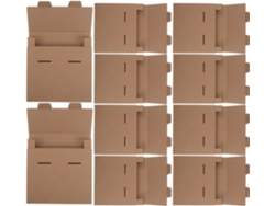 10 Cajas De Cartón Kraft Marrón Para Envíos Con Cierre De Lengüeta, Estructura Reforzada Y Gruesa.