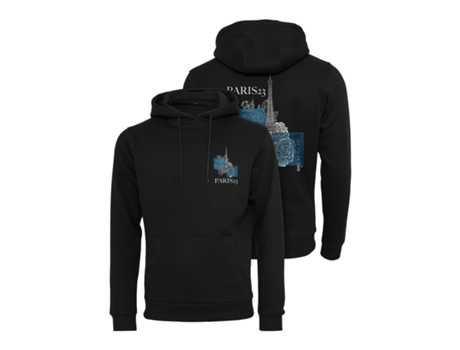 Sudadera con Capucha de Hombre MISTER TEE Paris Negro (5XL)