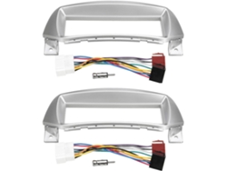2x Embellecedor De Panel Frontal Para Radio De Coche Con Cd, Dvd Y Cubierta De Audio Para Salpicadero Con Adaptador Para Alto Marati