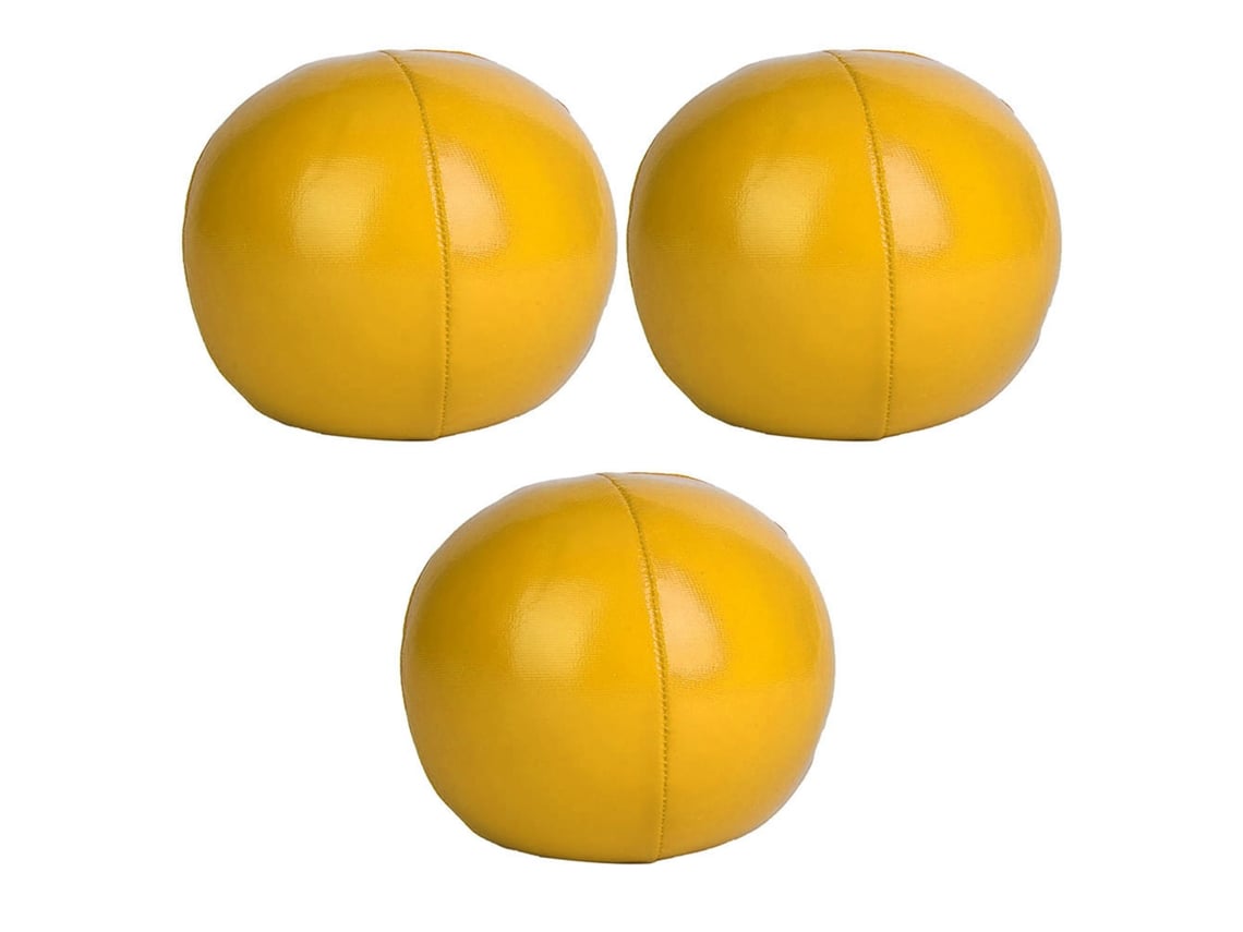 2026-3 Piezas Pelotas De Malabares De Pu Para Principiantes Y Profesionales (amarillo)