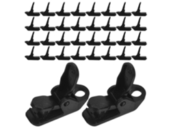 Clips De Plástico Negro Para Tiendas De Campaña De Exterior, Paquete De 40 Clips Resistentes.