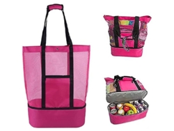 Bolsa De Picnic Para La Playa Con Aislamiento Térmico, Doble Malla Y Material De Nailon Resistente.