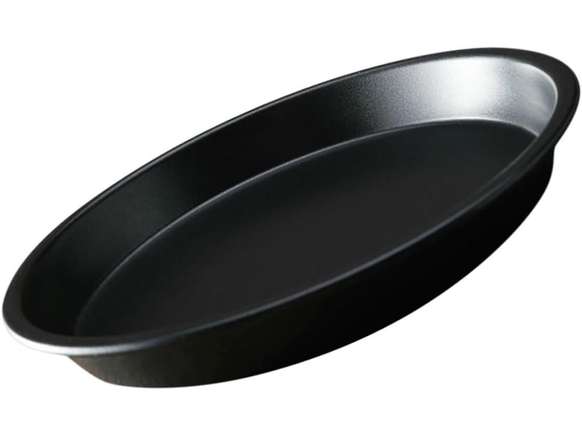Bandeja Redonda Antiadherente Para Pizza De Acero Al Carbono Grueso De 23 Cm Con Bordes Antideslizantes Para Horno Y