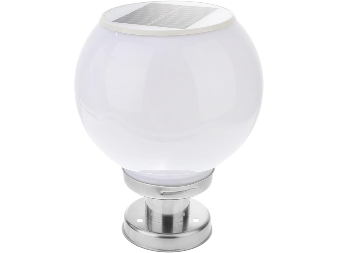 Iluminación Solar Para Vallas En Acero Inoxidable Y Acrílico, Lámpara De Globo Led Blanca, Lámpara De Pie