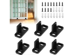6 Guías Deslizantes De Puerta Plástico 45x20x24mm Para Piso Con Tornillos Y Destornillador Multifuncional