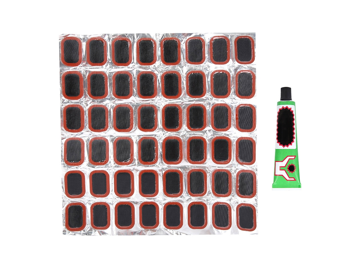 Kit Profesional De Reparación De Neumáticos De Bicicleta Con 48 Parches Y Pegamento - Accesorio Para Ciclismo