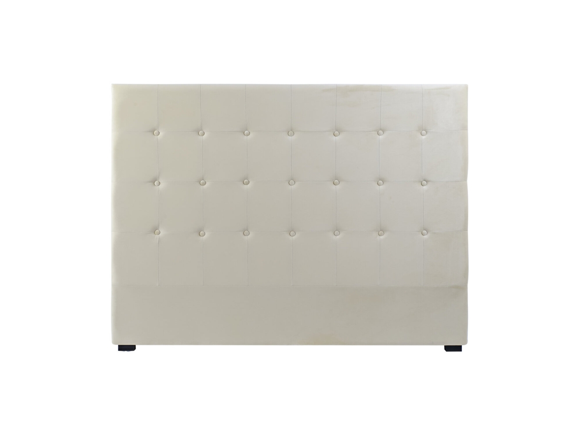 Cabecero Cama Poliester Mdf Crema 159x8x119cm