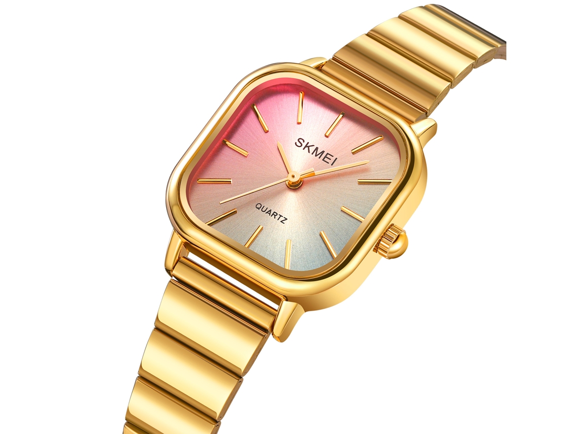 Reloj De Cuarzo De Lujo Para Mujer Con Brazalete De Acero Inoxidable, Resistente Al Agua Hasta 3 Atm.