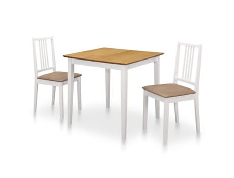 Conjunto 3 de muebles de comedor VIDAXL MDF blanco