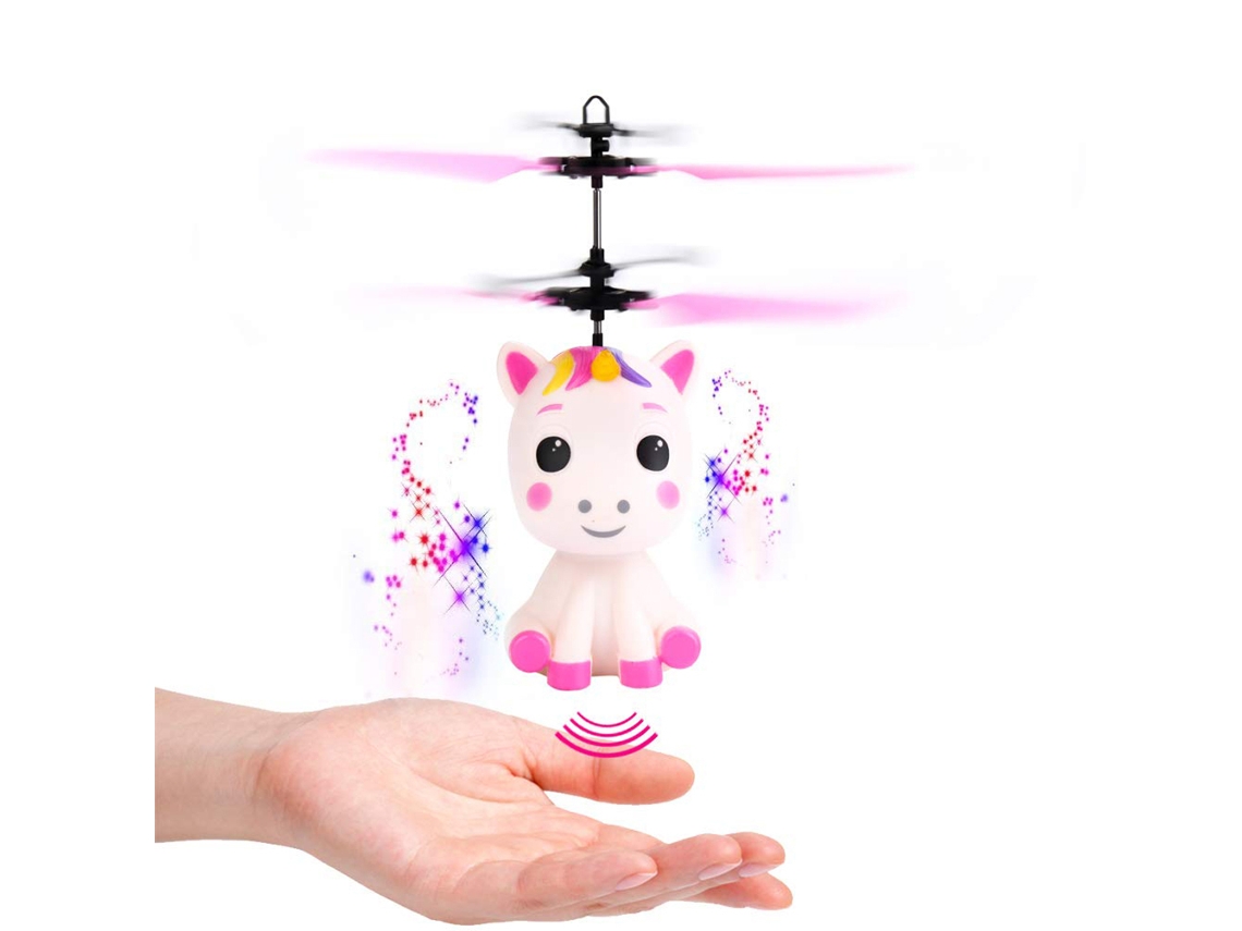 Ats-juguete Volador Con Luz Led Helicóptero Controlado Por Mano