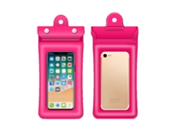 Bolsa Impermeável Para Celular Com Velcro Fechada Em Três Camadas, Vermelha, 22,5*11,6cm, Estanque Com Três Dobras