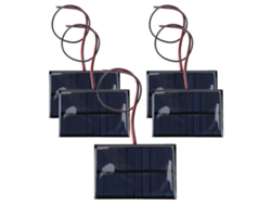 5 Módulos De Panel Solar De 5 V Y 150 Ma Con Cable De 30 Cm, Polisilicio Resistente A La Intemperie, 0,75 W