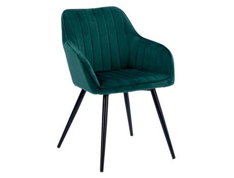 Silla HAPPY GARDEN Bertille (Terciopelo - Verde - 43 x 58 x 83.5 cm cm)