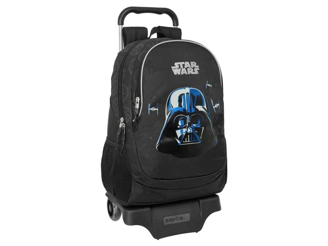 Mochila escolar con ruedas Star Wars Rebellion (poliéster 300D negro)
