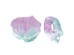 Tie Dye Portátil Seda Macia Chapéu De Cabelo Sem Calor Para Cachos Noturnos Em Casa Roxo