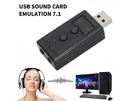 Tarjeta de sonido Función de grabación de micrófono profesional Transferencia de audio Plug Play Tarjeta de sonido externa USB analógica de 7.1 can...