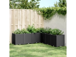 Jarrón/jardinera 160x160x53 cm PP Negro Dkd Home Decor