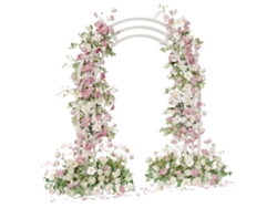 Arco de boda robusto, para uso interior y exterior, blanco, XXL OEM