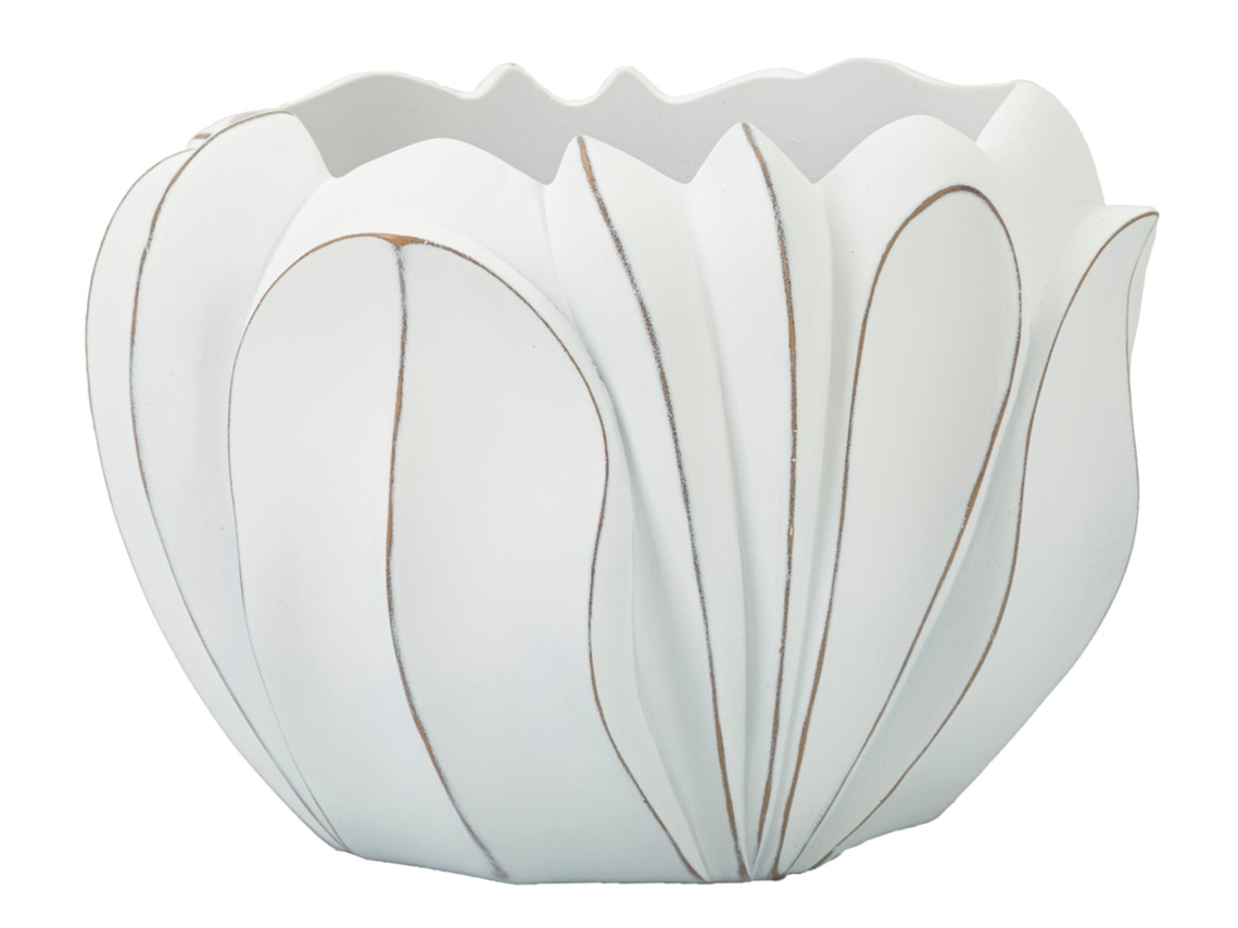 Macetero Gardy Cm Ø 34,5x23,5 Unico / Lavado Blanco