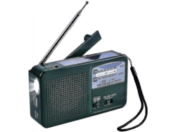 2026-radio De Emergencia Portátil Am/fm Con Cargador Solar, Manivela Y Sirena Sos Para Camping Y Supervivencia Verde