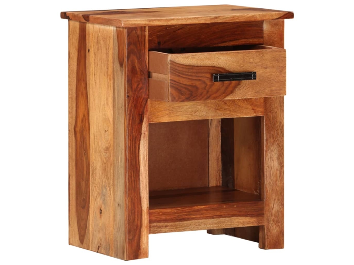 Mesita de Noche 40X30X50 Cm Madera de Sheesham Maciza