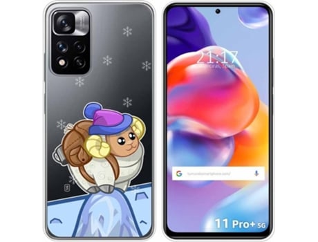 Carcasa para Xiaomi Redmi Note 11 Pro+ Plus 5G TUMUNDOSMARTPHONE Dibujos Transparente Cabra Multicolor