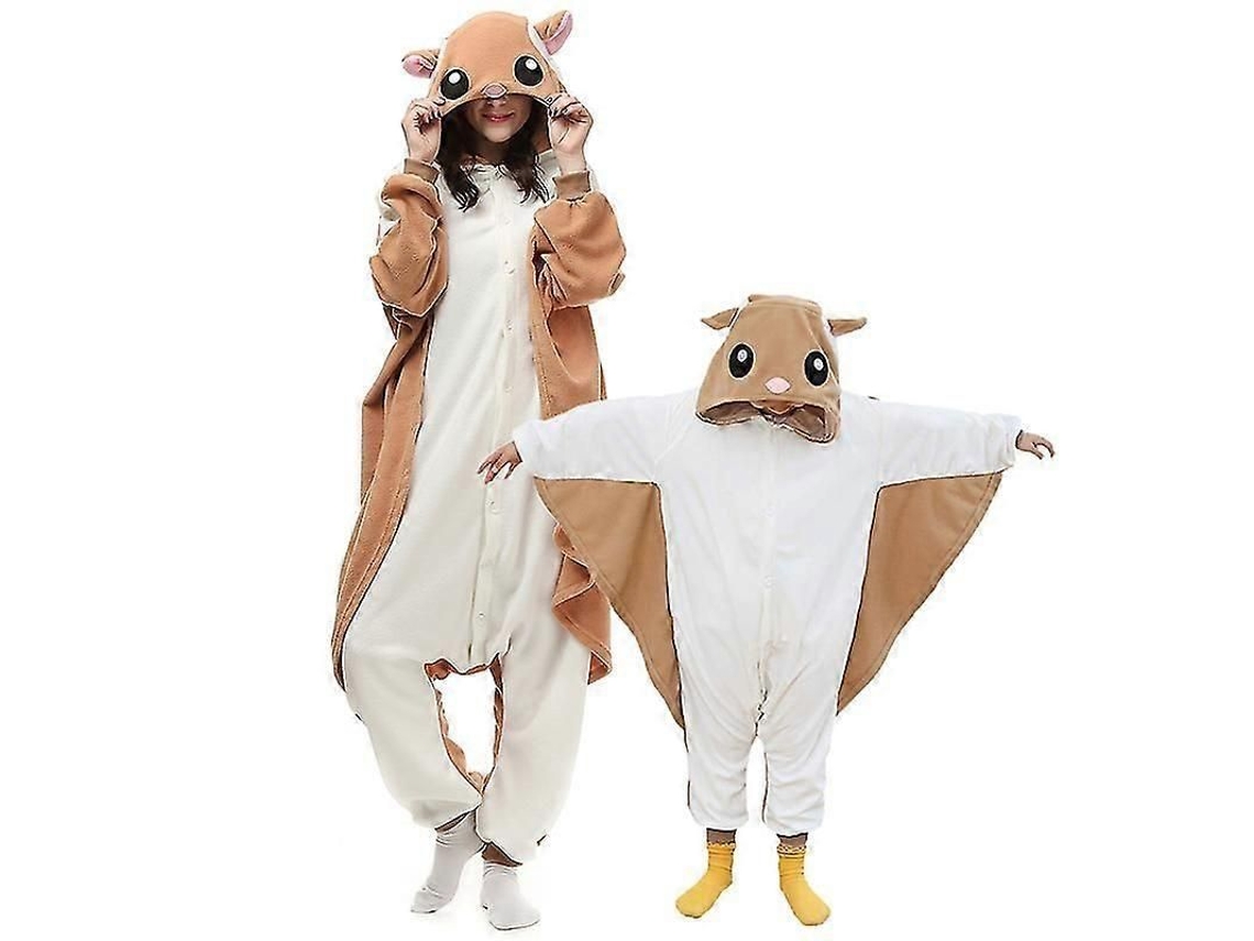 Pijama De Ardilla Voladora Unisex Adulto Niño Disfraz Halloween Polar Xxl 188-200cm Xxl Ajuste 188-200cm