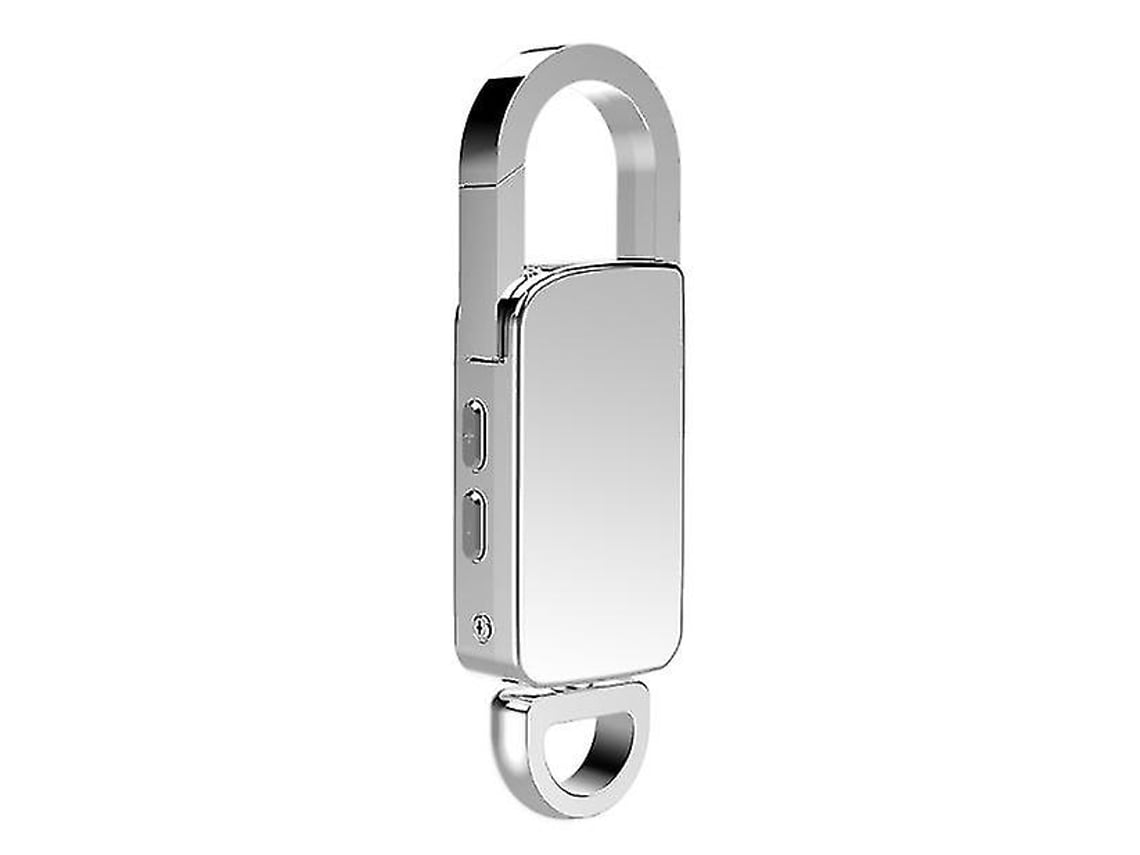 Grabador de audio con llavero, permite grabar desde una unidad flash USB con reproductor MP3 de 64 GB Yizhood (plateado)
