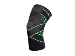 Rodillera Deportiva Profesional Con Banda De Presión Y Silicona Antideslizante, Verde Xl
