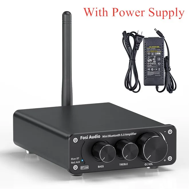 (negro) Amplificador Estéreo Bluetooth De 2 Canales, Amplificador Digital Hifi