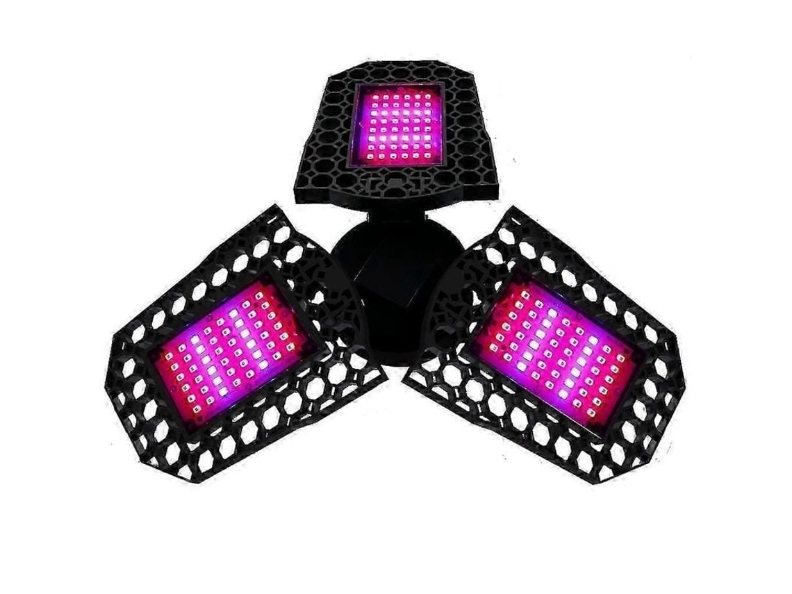 Fasst-luz De Crecimiento Led Ip65 144led 80w Para Plantas Interiores Con Alas Plegables E26/e27