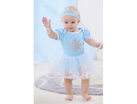Disfraz navideño princesa Elsa Cosplay bebé mameluco de una pieza 80cm