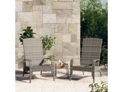 Silla de jardín de mimbre Adirondack de DKD Home Decor en gris