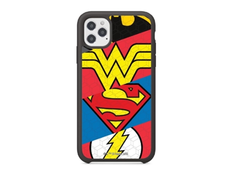 Funda Oficial Dc Comics Logos Tradicionales Warner Bros para iPhone 12 PHONECASES3D Piel Sintética Negro