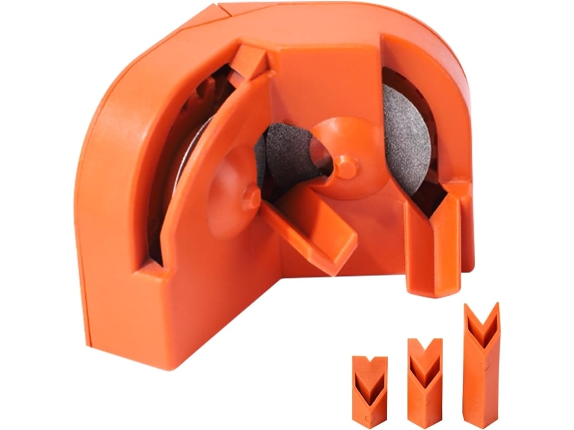 Afilador De Brocas 2-16 Mm, Naranja 108x69 Mm, 147 G, Con 3 Adaptadores, Práctico Y Eficiente