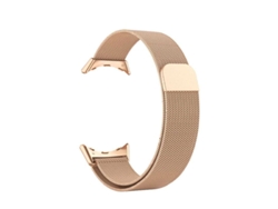 Correa Milanese Mesh Acero Inoxidável Google Pixel Watch Rosa Dorado