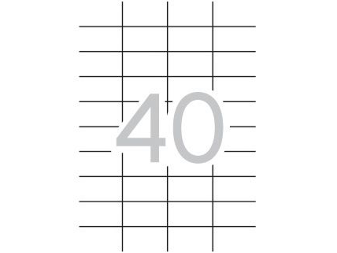 Etiquetas Adhesivas Permanentes A4 Rectas 500 Hojas APLI (Blanco - 52,5 X 29,7 mm)